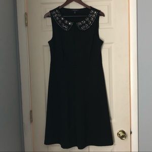Lands End Dress with Beaded Peter Pan Collar